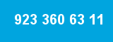 923 360 63 11 923 360 63 11